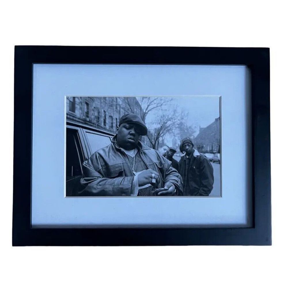 The Notorious B.I.G (and Friends) Photograph in Frame 7”x 9”, Black & White
